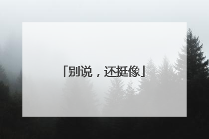 别说，还挺像