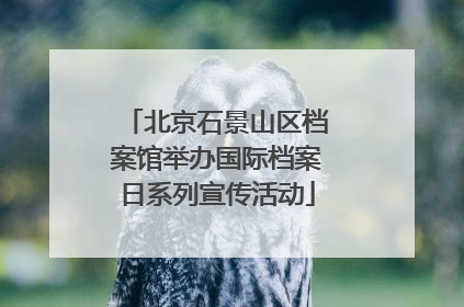北京石景山区档案馆举办国际档案日系列宣传活动