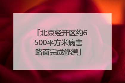 北京经开区约6500平方米病害路面完成修缮
