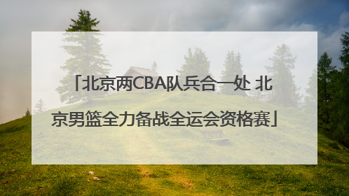 北京两CBA队兵合一处 北京男篮全力备战全运会资格赛