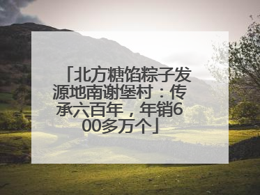 北方糖馅粽子发源地南谢堡村：传承六百年，年销600多万个
