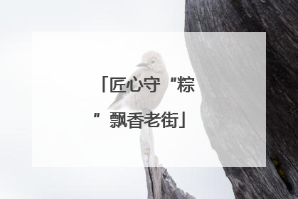 匠心守“粽”飘香老街