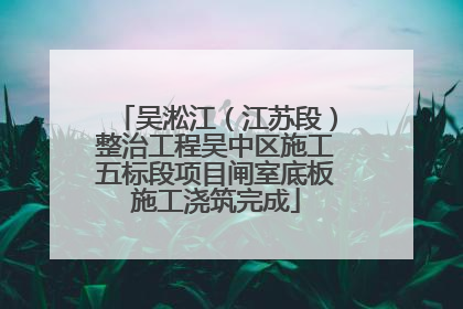 吴淞江（江苏段）整治工程吴中区施工五标段项目闸室底板施工浇筑完成