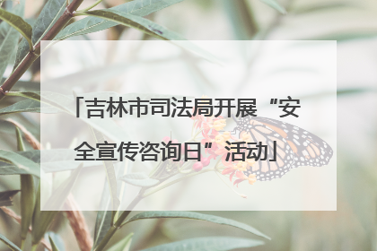吉林市司法局开展“安全宣传咨询日”活动