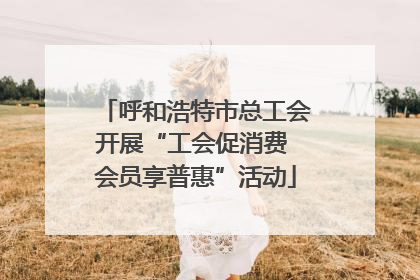 呼和浩特市总工会开展“工会促消费 会员享普惠”活动