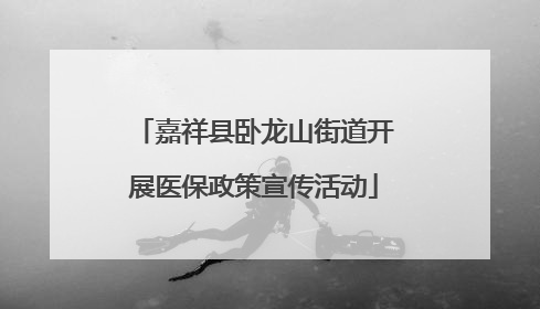 嘉祥县卧龙山街道开展医保政策宣传活动