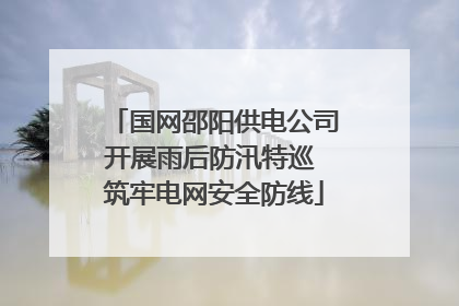 国网邵阳供电公司开展雨后防汛特巡 筑牢电网安全防线