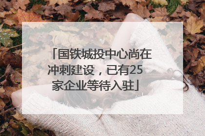 国铁城投中心尚在冲刺建设，已有25家企业等待入驻