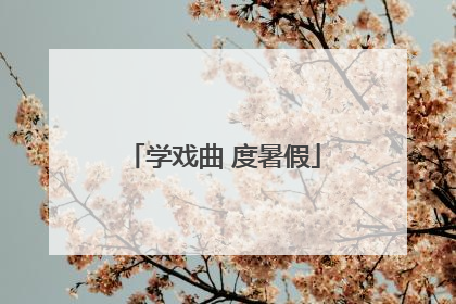 学戏曲 度暑假