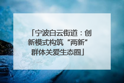 宁波白云街道：创新模式构筑“两新”群体关爱生态圈