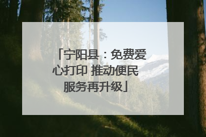 宁阳县：免费爱心打印 推动便民服务再升级