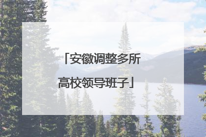 安徽调整多所高校领导班子