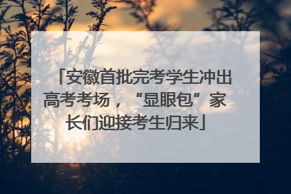 安徽首批完考学生冲出高考考场，“显眼包”家长们迎接考生归来