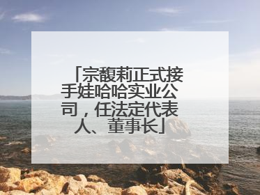 宗馥莉正式接手娃哈哈实业公司，任法定代表人、董事长
