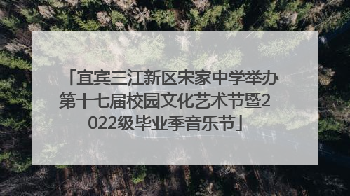 宜宾三江新区宋家中学举办第十七届校园文化艺术节暨2022级毕业季音乐节