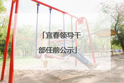 宜春领导干部任前公示