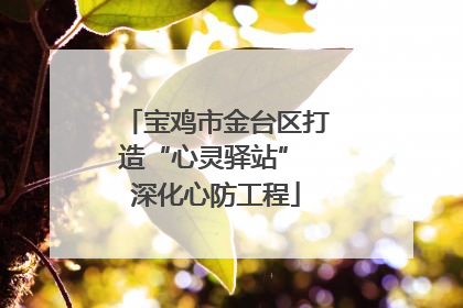 宝鸡市金台区打造“心灵驿站” 深化心防工程