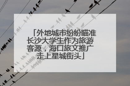 外地城市纷纷瞄准长沙大学生作为旅游客源，海口旅文推广走上星城街头