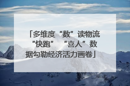 多维度“数”读物流“快跑” “喜人”数据勾勒经济活力画卷