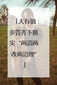 大有镇：多管齐下抓实“两清两改两治理”