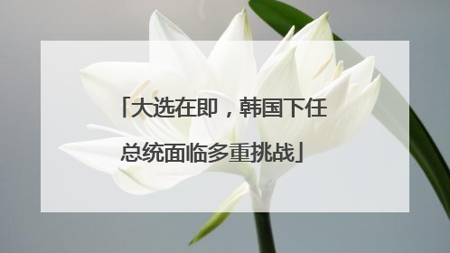 大选在即，韩国下任总统面临多重挑战