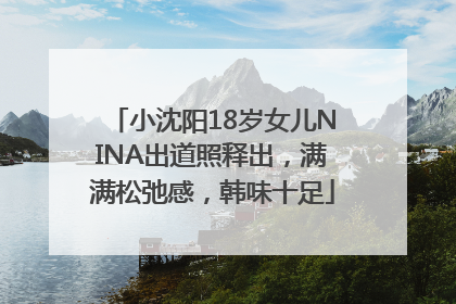 小沈阳18岁女儿NINA出道照释出，满满松弛感，韩味十足