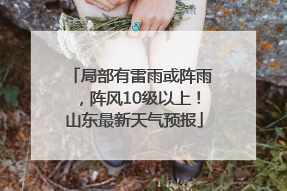 局部有雷雨或阵雨，阵风10级以上！山东最新天气预报