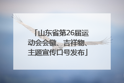 山东省第26届运动会会徽、吉祥物、主题宣传口号发布