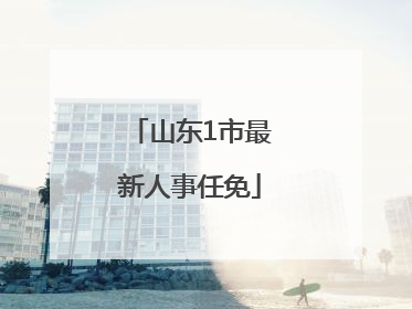山东1市最新人事任免