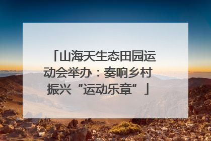 山海天生态田园运动会举办：奏响乡村振兴“运动乐章”