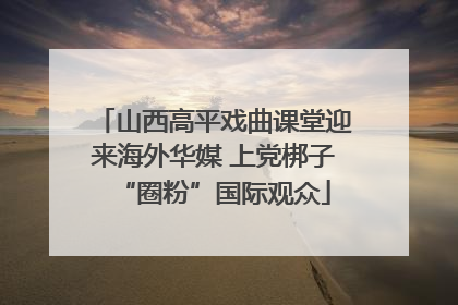 山西高平戏曲课堂迎来海外华媒 上党梆子“圈粉”国际观众