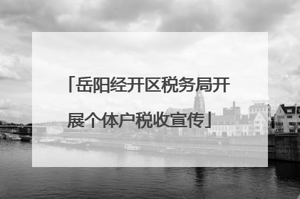 岳阳经开区税务局开展个体户税收宣传