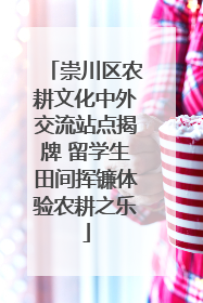 崇川区农耕文化中外交流站点揭牌 留学生田间挥镰体验农耕之乐