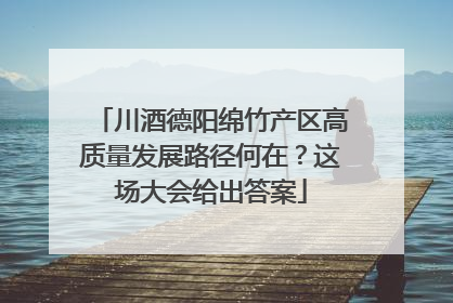 川酒德阳绵竹产区高质量发展路径何在？这场大会给出答案