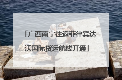 广西南宁往返菲律宾达沃国际货运航线开通