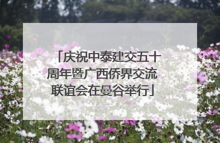 庆祝中泰建交五十周年暨广西侨界交流联谊会在曼谷举行