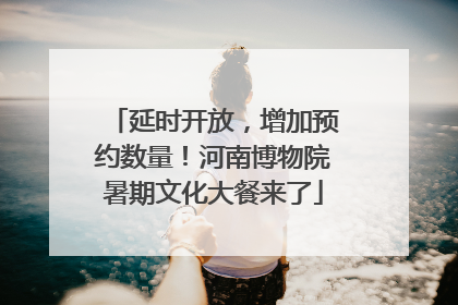 延时开放，增加预约数量！河南博物院暑期文化大餐来了