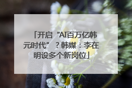 开启“AI百万亿韩元时代”？韩媒：李在明设多个新岗位