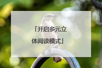 开启多元立体阅读模式