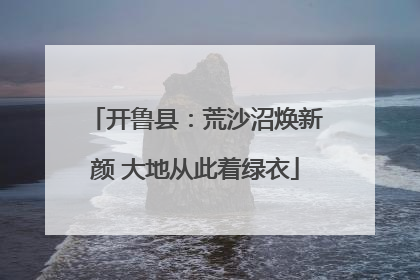 开鲁县：荒沙沼焕新颜 大地从此着绿衣