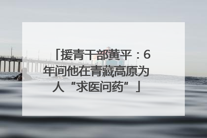 援青干部黄平：6年间他在青藏高原为人“求医问药”