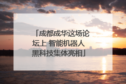 成都成华这场论坛上 智能机器人黑科技集体亮相