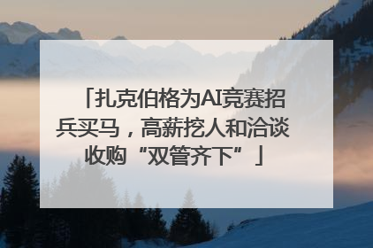 扎克伯格为AI竞赛招兵买马，高薪挖人和洽谈收购“双管齐下”