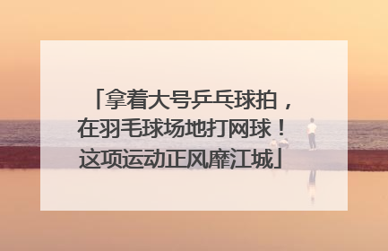 拿着大号乒乓球拍，在羽毛球场地打网球！这项运动正风靡江城