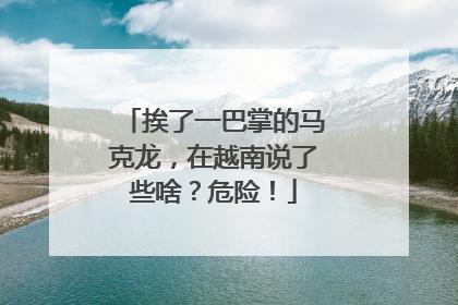 挨了一巴掌的马克龙，在越南说了些啥？危险！