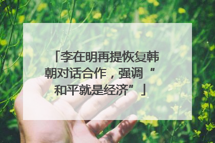 李在明再提恢复韩朝对话合作，强调“和平就是经济”