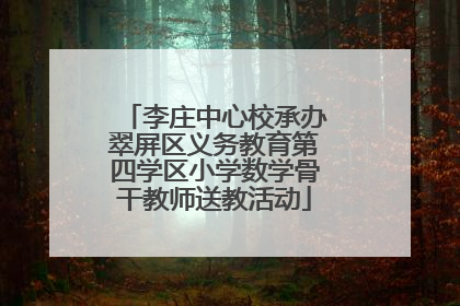 李庄中心校承办翠屏区义务教育第四学区小学数学骨干教师送教活动