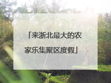 来浙北最大的农家乐集聚区度假