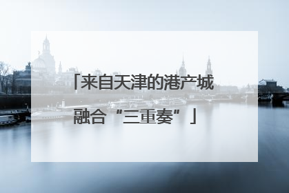 来自天津的港产城融合“三重奏”