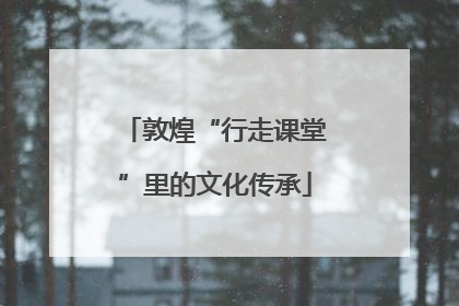 敦煌“行走课堂”里的文化传承